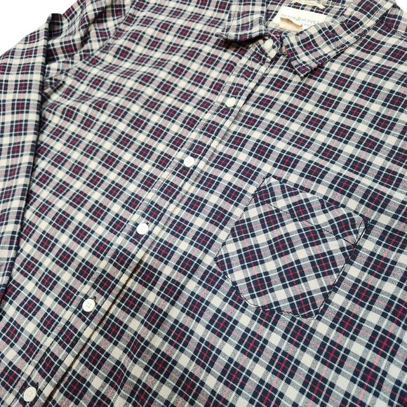 Ralph Lauren Denim & Supply Tomboy Plaid Women's Button Down‎ Shirt Blue Red XL - Picture 3 of 7